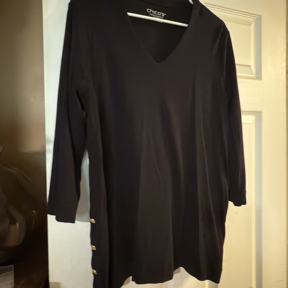 🌿 Chico’s 100% Pima Cotton Tunic Sweater - Size 3 (XL/16) 🌿